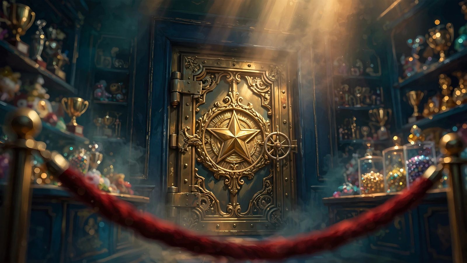The golden Prize Vault door with its star emblem